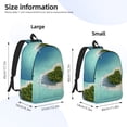 thumbnail image 4 of Daiia Paradise Island Vintage Canvas Backpack for Men and Women ,Hiking Backpack,Travel Laptop Bag for School,Large Capacity Backpack, 4 of 8