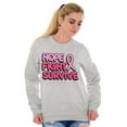 thumbnail image 4 of Hope Fight Survive Breast Cancer Women Crewneck Sweatshirt Brisco Brands L, 4 of 6