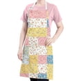 thumbnail image 5 of Pioneer Flower Floral Print Pattern Apron for Women and Men, Cotton Linen Waterproof with Pockets, Adjustable, 33x27 Inch for Kitchen, Gardening, BBQ, Salon, 5 of 6