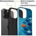 thumbnail image 2 of Case for iPhone 15 Pro Case, Hybrid 2-Layer Silicone Protective Glossy Case for MagSafe Case for iPhone 15 Pro Leading Fish Pattern, 2 of 7