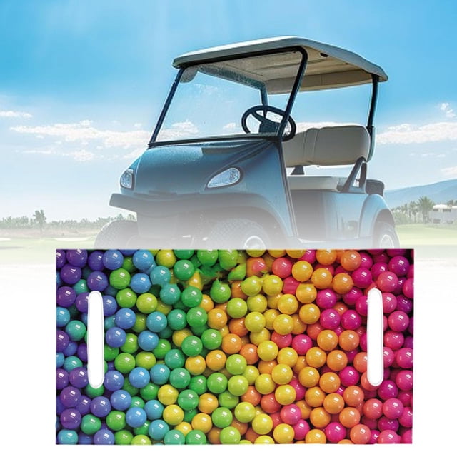 Funda para asiento de carrito de golf, accesorios fáciles de instalar, ligera para la mayoría de 2 personas bolas de colores