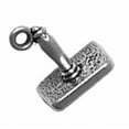thumbnail image 1 of Sterling Silver 16" 1mm Box Chain 3D I Love You Square Rubber Stamp Pendant Necklace, 1 of 2
