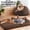 coffee color, variant on Sanae 2-in-1 Convertible Dual-Use Memory Foam Bean Bag Chair Lounger With Back Support for Living Room & Bedroom, Brown