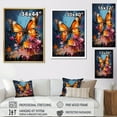 thumbnail image 4 of Designart "Butterfly Pop Culture Swirl" Animals Butterfly Floater Framed Canvas Prints, 4 of 5