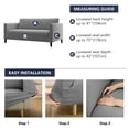 thumbnail image 4 of No. 918 Bellamy Modern Honeycomb Stretch Fit Elastic Loveseat Cover, Gray, 4 of 7