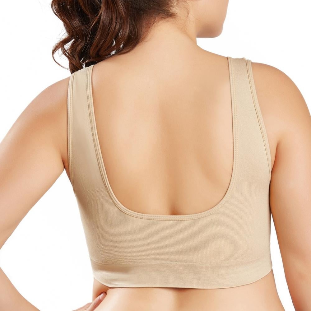 3 Pack Women Sport Bras Yoga Fitness Crop Tank Top Running Bra Gym Workout Sleep Bras Wireless Push Up Brassiere Underwear