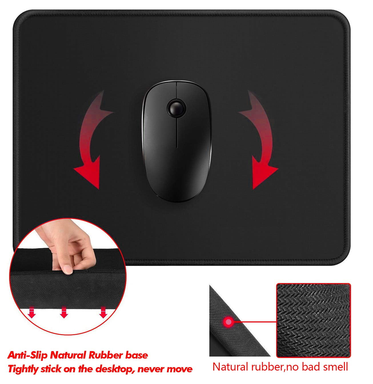 Mouse Pad Bundle Stitched Edges Premium Waterproof Gaming Mouse Mat Pad