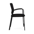 thumbnail image 2 of Newport Reception Waiting Room Healthcare 24.5" Hip Chair / Black Steel / Black, 2 of 5