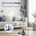 thumbnail image 4 of PrettyCare Cordless Stick Vacuum Cleaner, 2600mAh 6-in-1 Lightweight Upright for Carpet Hard Floor Pet Hair W200 Upgraded, 4 of 13