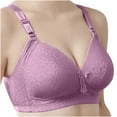 thumbnail image 1 of Womans Bras Back-Smoothing Bra Feature V-Neck Wire-Free Bra Style W-709 Purple 42, 1 of 5