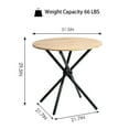 thumbnail image 2 of Homy Casa Round Computer Desks - 31.5 Inch Diameter Little Conference Table for Office Small Space, Natural, 2 of 5