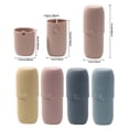 thumbnail image 3 of Silicone Makeup Brush Holder, Travel Makeup Brush Case, Soft Portable Makeup Bag Cosmetic Pouch, Anti-Fall Out Cover, Waterproof, Travel Essentials, 2.8×6.7 Inch Face Brushes Holder,Yellow, 3 of 8
