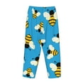 thumbnail image 3 of Lsque Flying Bees Print Women's Pajama Pants, Lounge Pant - Comfortable Home Wear,Elastic Waistband, Stylish Design-Large, 3 of 9