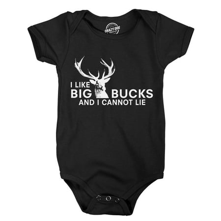 Funky Infant Clothes - Creeper I Like Big Bucks Jumpsuit Funny Deer Hunting Clothes For Infant