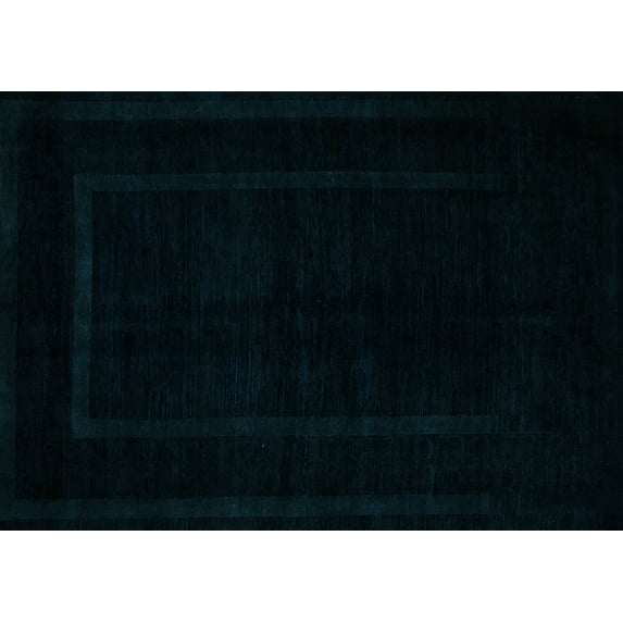 Ahgly Company Indoor Rectangle Abstract Light Blue Modern Area Rugs, 8' x 10'