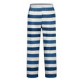 thumbnail image 7 of Men Striped Printed Baggy Pants Elastic Drawstring Waist Wide Leg Casual Sweatpants Loose Streetwear Long Trousers With Pockets 2XL, 7 of 7