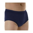 thumbnail image 4 of 3-Pack Men's Super Absorbency Washable Reusable Bladder Control Briefs Navy Large (Waist 38-40) â€¦, 4 of 12