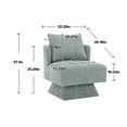 thumbnail image 7 of HOMEFUN Swivel Barrel Chair, Comfy Round Accent Sofa Chair for Living Room, 360 Degree Swivel Barrel Club Chair, Leisure Arm Chair for Nursery, Hotel, Bedroom, Office, Lounge, 7 of 7