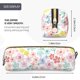 thumbnail image 3 of Easygdp Retro Floral para Estuche de Lápices de Cuero, Estuche de Papelería de Cuero, Estuche de Gran Capacidad con Cremallera, 3 of 7