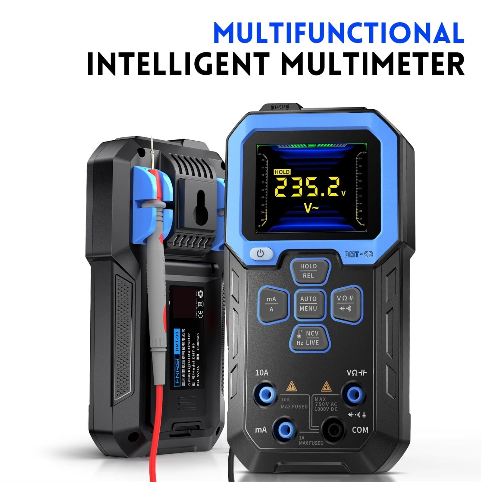 DMT-99 Digital Multimeter True RMS 10000 Counts Resistance Capacitance Frequency Temperature Current Voltage NCV Tester ,Accurate and Speed