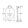 thumbnail image 4 of Mayfair Lift off Elongated Plastic Toilet Seat in White with Stay·Tite, 4 of 8