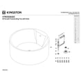 thumbnail image 5 of Kingston Brass VTRO535323 53-Inch Acrylic Round Double Ended Freestanding Tub with Drain in Glossy White, 5 of 8