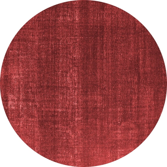 Ahgly Company Indoor Round Oriental Red Industrial Area Rugs, 3' Round