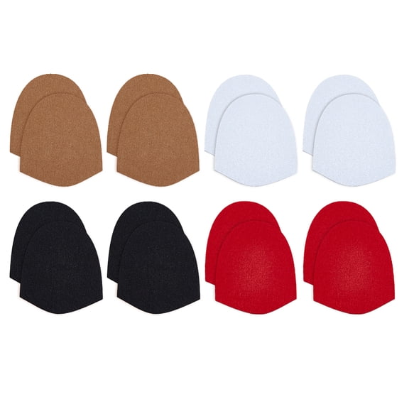 8 Pairs 4 Colors Cloth Replacement Bowling Shoes Slide Sole Bowling Accessories Felt Shoe Slide Self-Adhesive Sole Bowlings Accessories Felt Bowlings