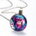 thumbnail image 6 of Monkey Necklace Personalized Custom Photo Round Pendant Adjustable Stainless Steel Necklaces with Gift Box for Men Women Mothers Valentine's Jewelry Gift, 6 of 6