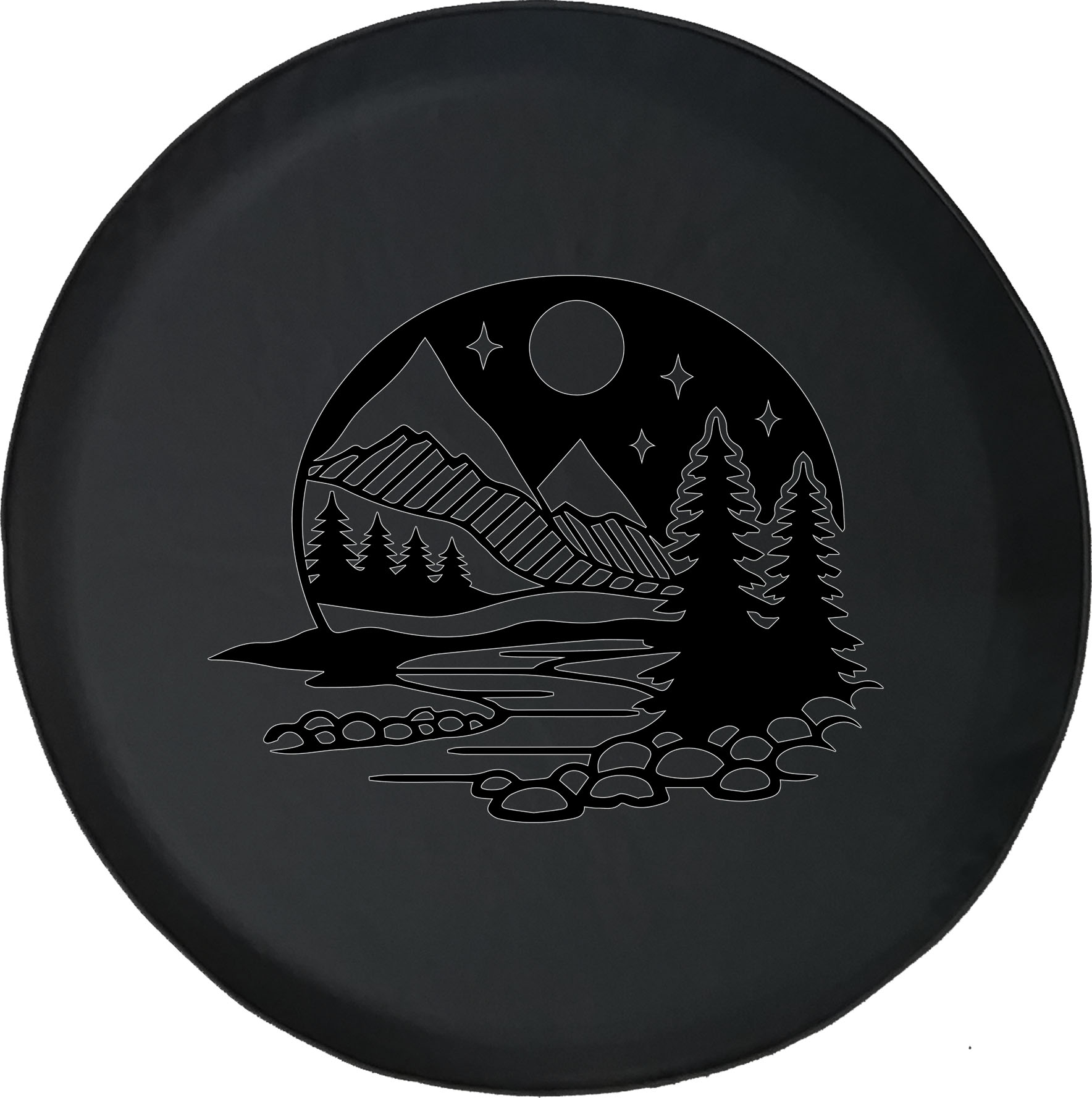 Large Tire Cover Mountain Trail Custom Car Parts Spare Tire Covers