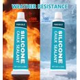 thumbnail image 3 of Silicone Caulk Clear Silicone Sealant Waterproof Stronger Adhesion for Kitchen & Bathroom, Window, Door 0.68 fl.oz * 2 Pack, 3 of 4