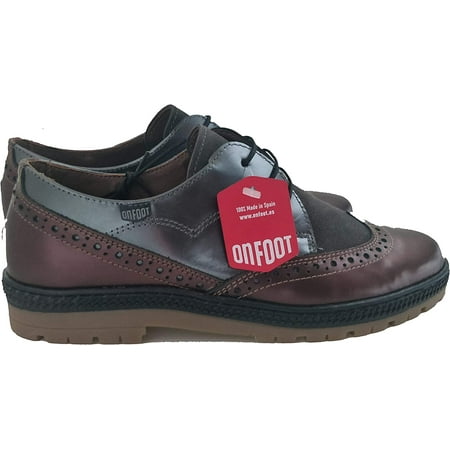 

Onfoot Women Burdeos Blucher Combinado Size: 7 Color: Brown