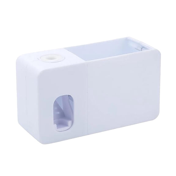 MOQIN No-Drill Wall Mounted Toothbrush Holder,Toothbrush Holders with Toothpaste Dispenser Wall Mounted for Bathroom- Automatic Tooth Pastetooth Squeezer-Bathroom Organizer Storage Accessories