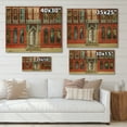 thumbnail image 4 of Designart 'Vintage Red Facade of Shop In Paris II' French Country Print on Natural Pine Wood, 4 of 5