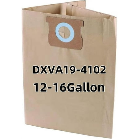 3 Pack Dust Filter Bags Replacement for DeWalt DXVA19-4102 Dust Bag ,FIT: DEWALT 12 to 16 Gallon Wet/Dry Vacs