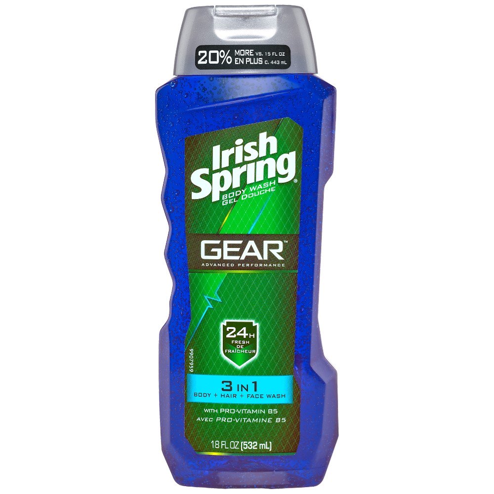 Irish Spring Body Wash, 3in1 Face, Hair, and Body 18 fluid ounce