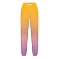 thumbnail image 4 of UYISJ Wide Leg Sweat Pants for Womens High Waisted Baggy Sweatpants Casual Drawstring Workout Pants with Pockets Orange XL, 4 of 5