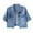 Sky Blue, variant on CILENON Bomber Jacket Women's 3/4 Sleeve Colored Cropped Denim Jacket Light Wash Short Jean Jacket Trucker Coat (White,L)