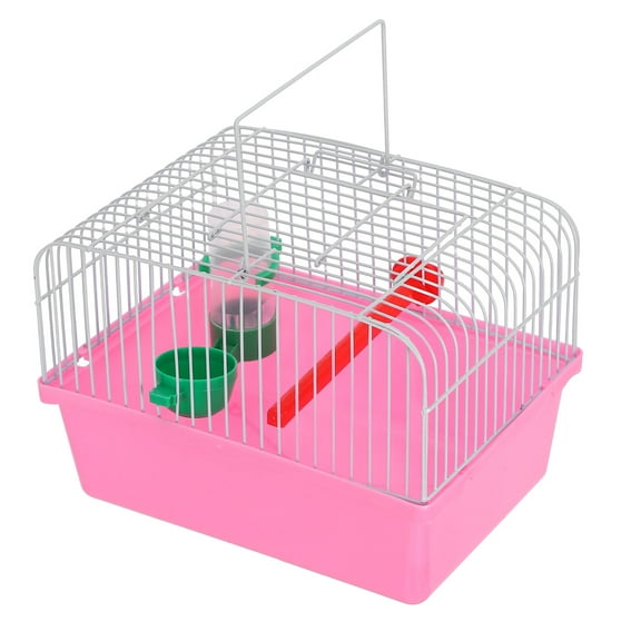 AURARMLET Durable Pink ABS and Travel Cage with Spacious Interior and Portable Design