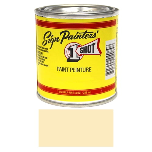 1/2 Pint 1 Shot IVORY Paint Lettering Enamel Pinstriping & Graphic Art