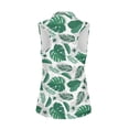 thumbnail image 3 of Uorisanigo Palm Leaves Hiking Running Workout Tops for Women Size 2XL Stylish Sleeveless Quick Dry Zip Up Workout Tennis Tops Fashion Workout Tank Tops, 3 of 7