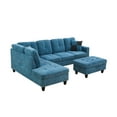 thumbnail image 3 of MAYEERTY Blue Modern Adult 3-Piece Couch Vibrant Color Lively Living Room Decor, 3 of 12
