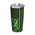 thumbnail image 2 of Juego de tres piezas de taza térmica portátil de acero inoxidable con pajita y aislamiento de 20 oz para el mes de concientización sobre la salud mental, 2 of 7
