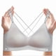 thumbnail image 3 of 2 Pack Womens Criss Cross Back Bras Sexy V Neck Seamless Wireless Bralette Everyday Bra Sports Bralette_h, 3 of 5