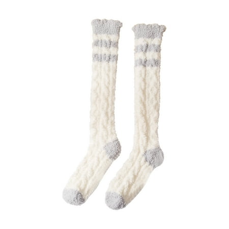 

Women Winter Warm Fuzzy Socks Coral Socks Middle Cute Home Solid Calf Socks Socks Women Compression