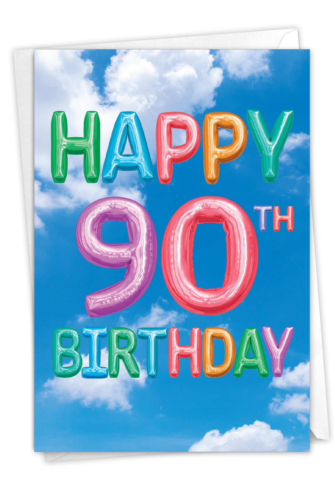 1 90th Birthday Card with Envelope - Milestone (Not 3D or Layered) C5651GMBG