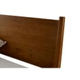 MidCentury Panel Bed Queen Size Castanho Finish