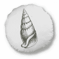 thumbnail image 1 of Marine Life Black Snail Pattern Round Throw Pillow Home Decoration Cushion, 1 of 3
