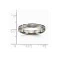 thumbnail image 6 of Titanium Polished Grooved Comfort Back Ring Size: 8; for Adults and Teens; for Women and Men, 6 of 6
