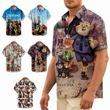 

Family Matching Collared Button Down Tees Loose Fit Retro Tops Size 100-170/XXS-8XL